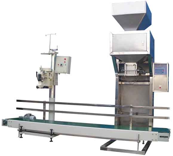 YX-DGS粉類大包裝灌裝機(2-50公斤,主機,傳輸帶,縫包機,控制器連網)